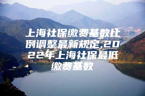 上海社保缴费基数比例调整最新规定,2022年上海社保最低缴费基数