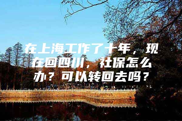 在上海工作了十年，现在回四川，社保怎么办？可以转回去吗？