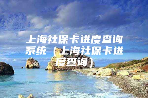 上海社保卡进度查询系统（上海社保卡进度查询）