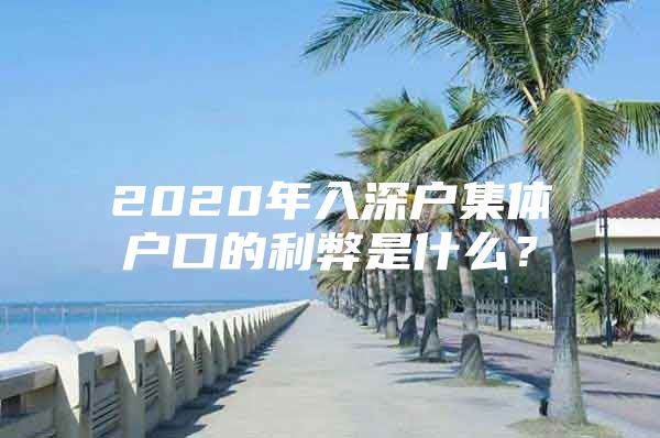 2020年入深户集体户口的利弊是什么？