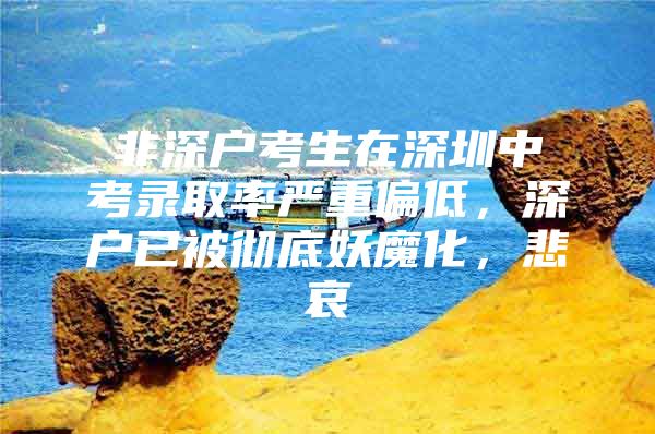 非深户考生在深圳中考录取率严重偏低，深户已被彻底妖魔化，悲哀