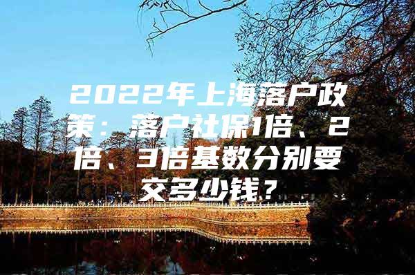 2022年上海落户政策：落户社保1倍、2倍、3倍基数分别要交多少钱？