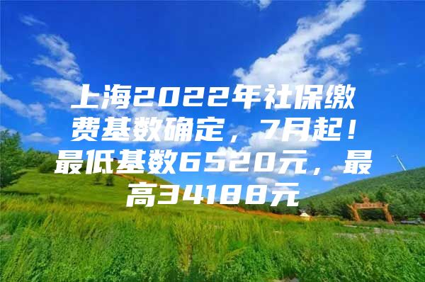 上海2022年社保缴费基数确定，7月起！最低基数6520元，最高34188元