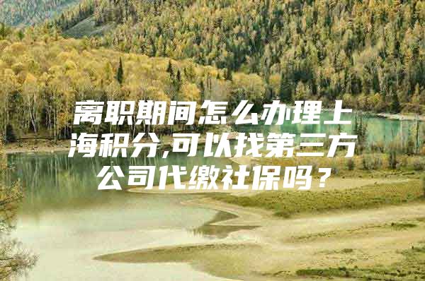 离职期间怎么办理上海积分,可以找第三方公司代缴社保吗？