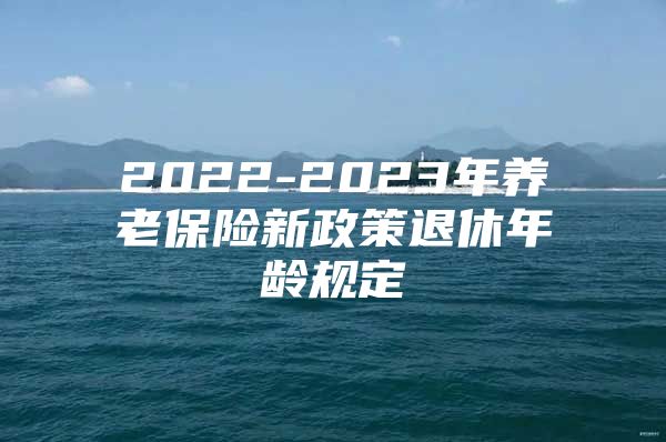 2022-2023年养老保险新政策退休年龄规定