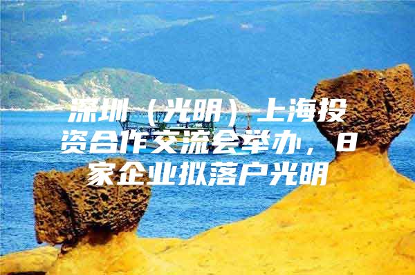 深圳（光明）上海投资合作交流会举办，8家企业拟落户光明