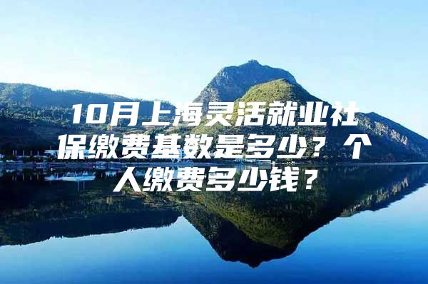 10月上海灵活就业社保缴费基数是多少？个人缴费多少钱？