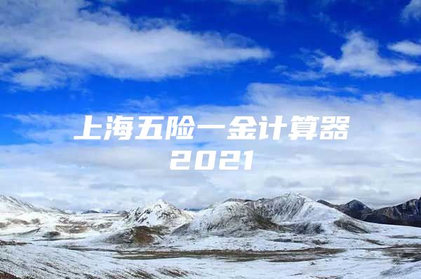 上海五险一金计算器2021