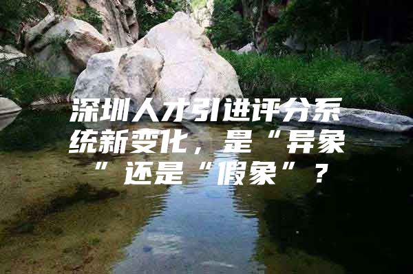 深圳人才引进评分系统新变化，是“异象”还是“假象”？