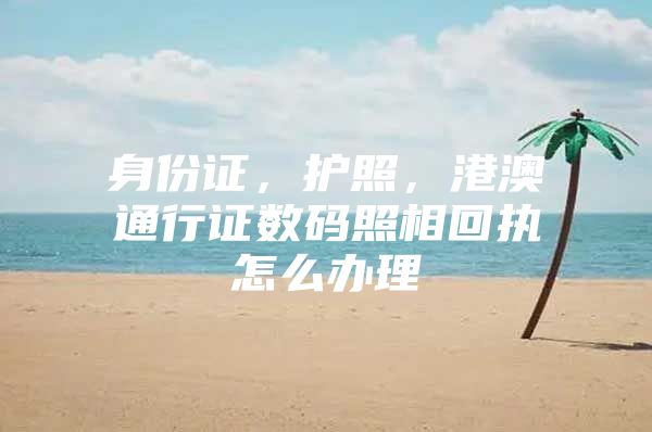 身份证，护照，港澳通行证数码照相回执怎么办理