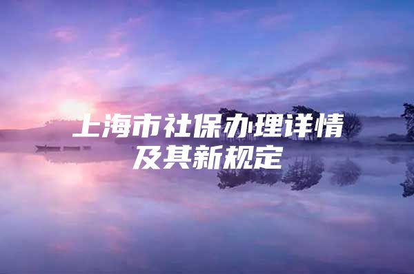 上海市社保办理详情及其新规定