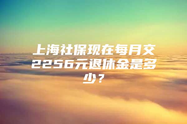 上海社保现在每月交2256元退休金是多少？