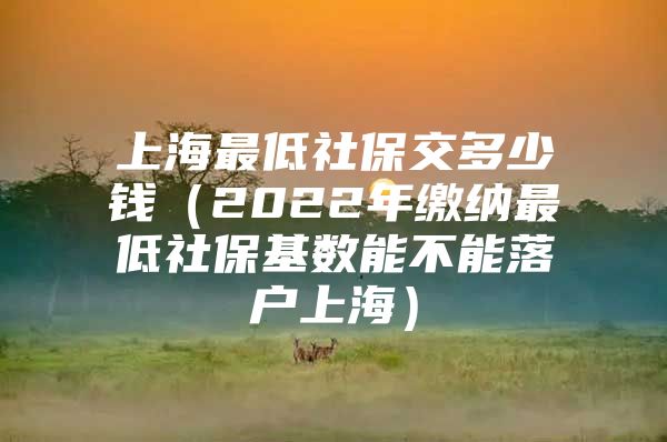 上海最低社保交多少钱（2022年缴纳最低社保基数能不能落户上海）