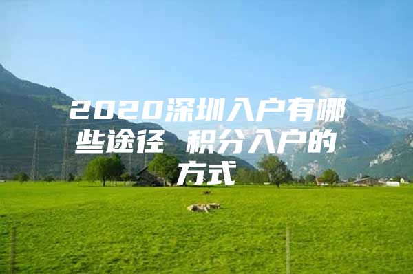 2020深圳入户有哪些途径 积分入户的方式