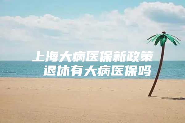 上海大病医保新政策 退休有大病医保吗