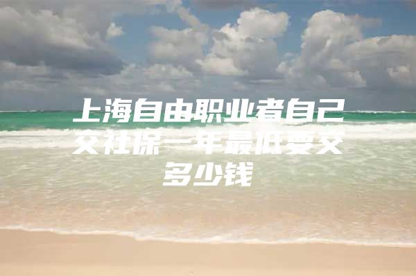 上海自由职业者自己交社保一年最低要交多少钱