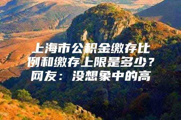 上海市公积金缴存比例和缴存上限是多少？网友：没想象中的高