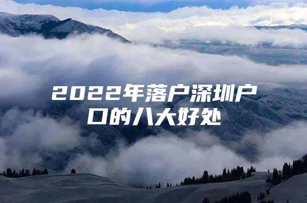 2022年落户深圳户口的八大好处