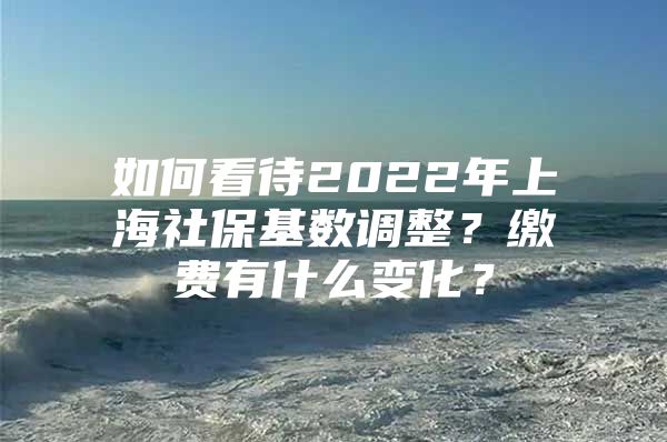 如何看待2022年上海社保基数调整？缴费有什么变化？