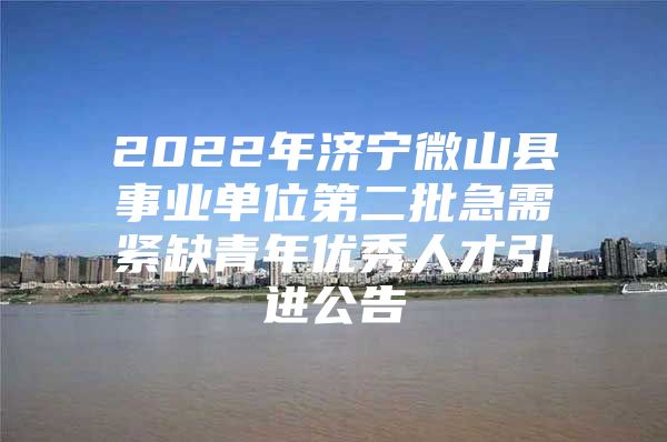 2022年济宁微山县事业单位第二批急需紧缺青年优秀人才引进公告