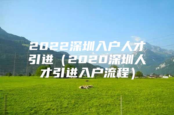 2022深圳入户人才引进（2020深圳人才引进入户流程）