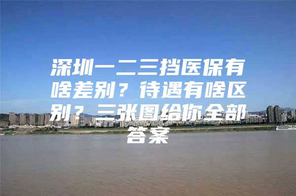 深圳一二三挡医保有啥差别？待遇有啥区别？三张图给你全部答案