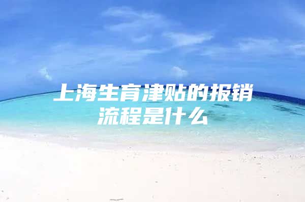 上海生育津贴的报销流程是什么