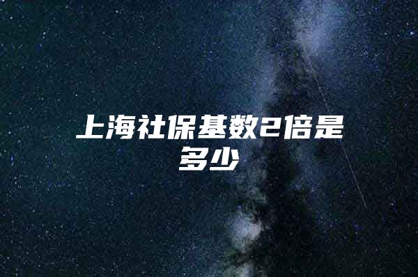 上海社保基数2倍是多少