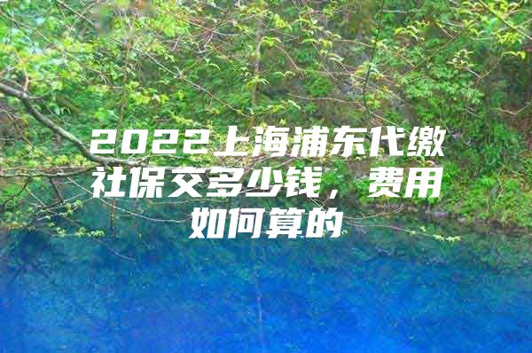 2022上海浦东代缴社保交多少钱，费用如何算的