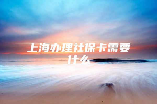 上海办理社保卡需要什么