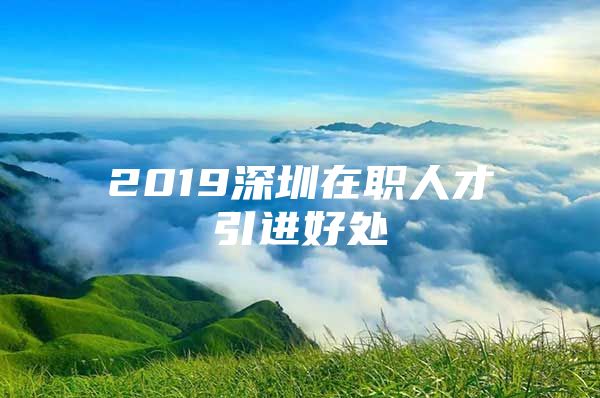 2019深圳在职人才引进好处