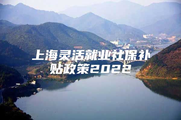 上海灵活就业社保补贴政策2022