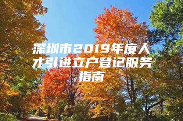 深圳市2019年度人才引进立户登记服务指南