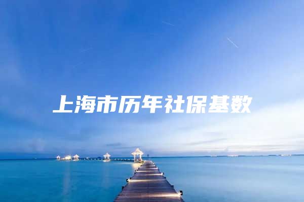 上海市历年社保基数