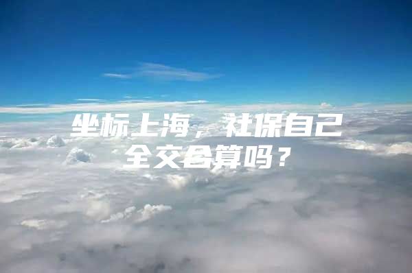 坐标上海，社保自己全交合算吗？