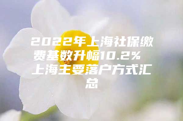 2022年上海社保缴费基数升幅10.2% 上海主要落户方式汇总