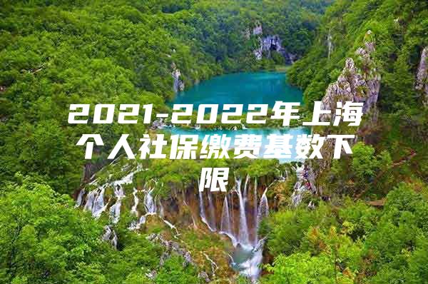 2021-2022年上海个人社保缴费基数下限