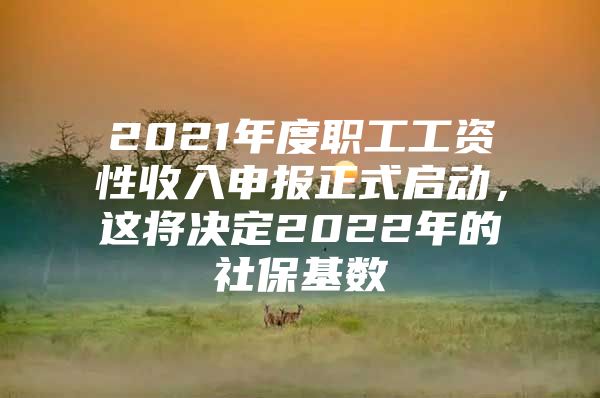 2021年度职工工资性收入申报正式启动，这将决定2022年的社保基数