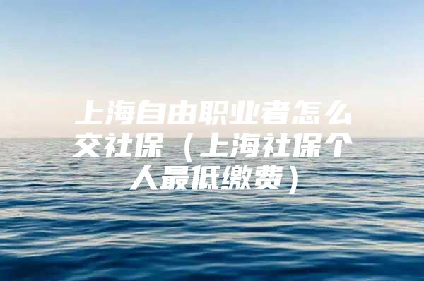 上海自由职业者怎么交社保（上海社保个人最低缴费）