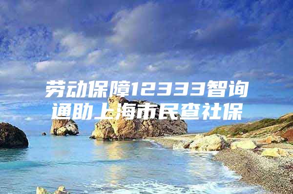 劳动保障12333智询通助上海市民查社保