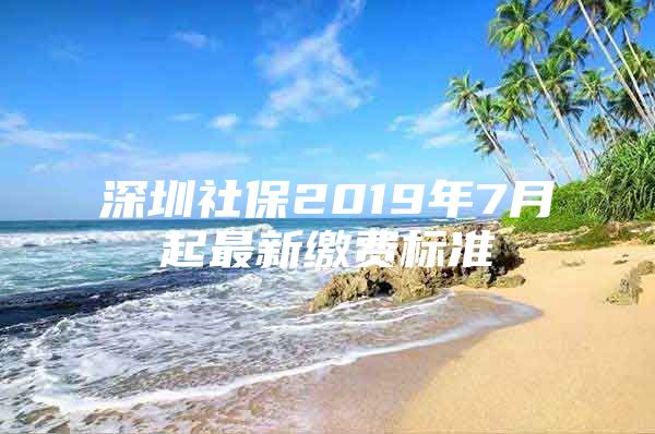 深圳社保2019年7月起最新缴费标准