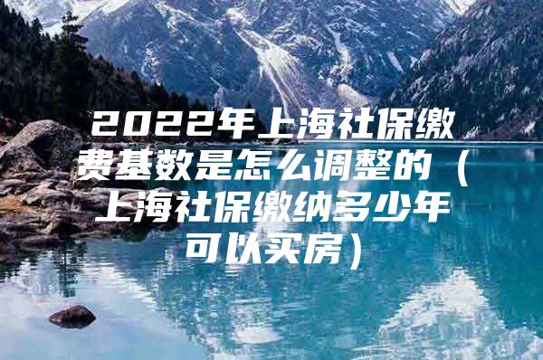 2022年上海社保缴费基数是怎么调整的（上海社保缴纳多少年可以买房）