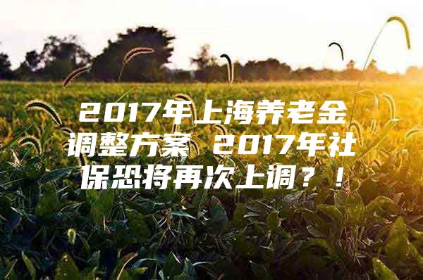 2017年上海养老金调整方案 2017年社保恐将再次上调？！