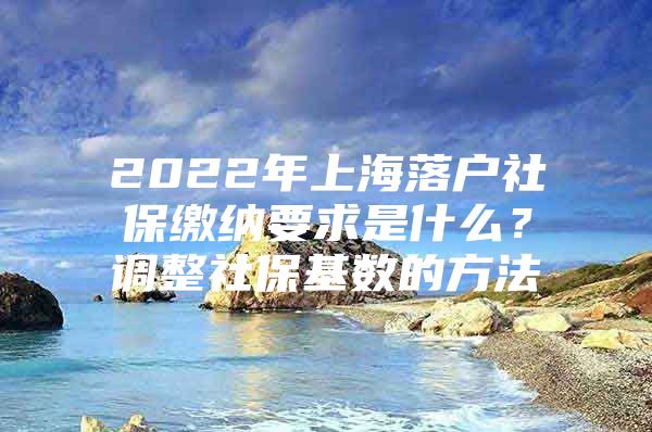 2022年上海落户社保缴纳要求是什么？调整社保基数的方法