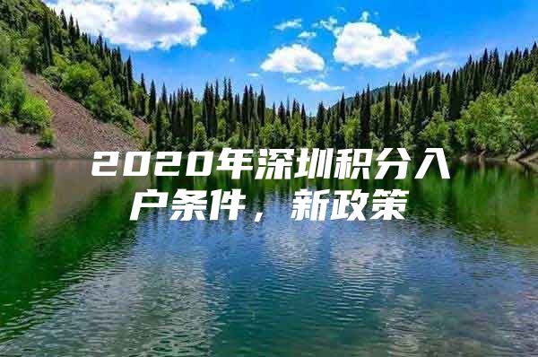 2020年深圳积分入户条件，新政策