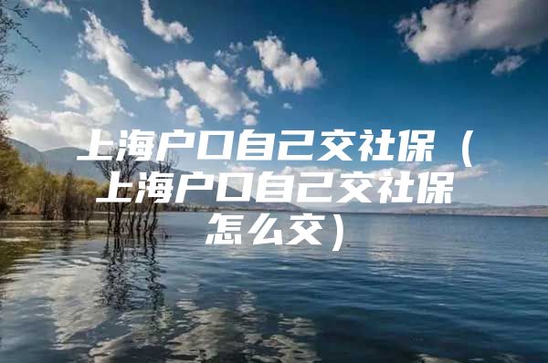 上海户口自己交社保（上海户口自己交社保怎么交）