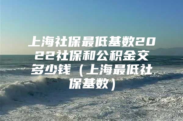 上海社保最低基数2022社保和公积金交多少钱（上海最低社保基数）