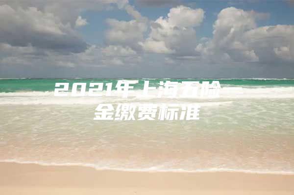 2021年上海五险一金缴费标准