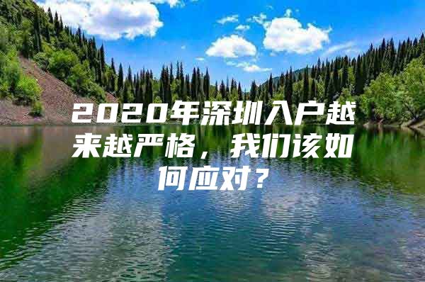 2020年深圳入户越来越严格，我们该如何应对？