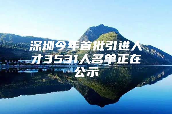 深圳今年首批引进人才3531人名单正在公示